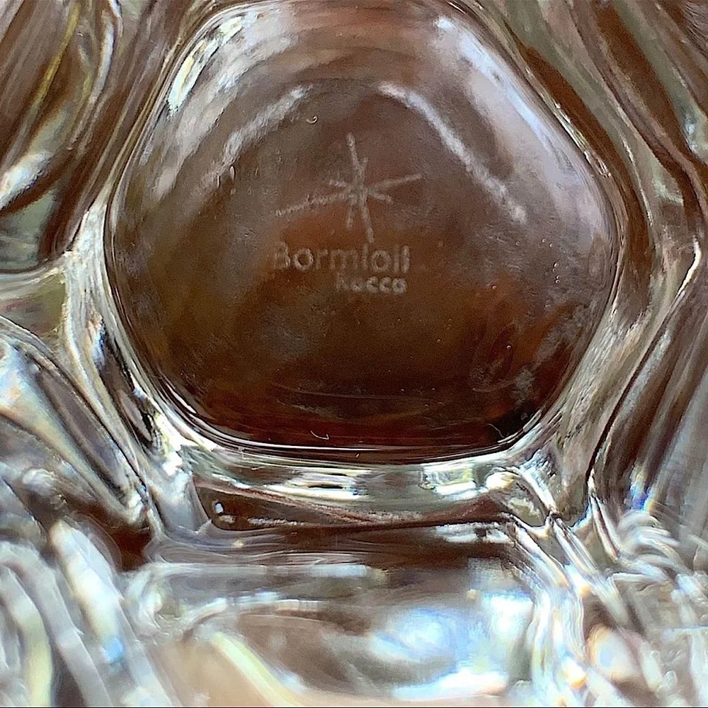 Set 6 Bormioli Rocco Sorgente Shot Glasses Clear Irregular Shape Made in Italy
